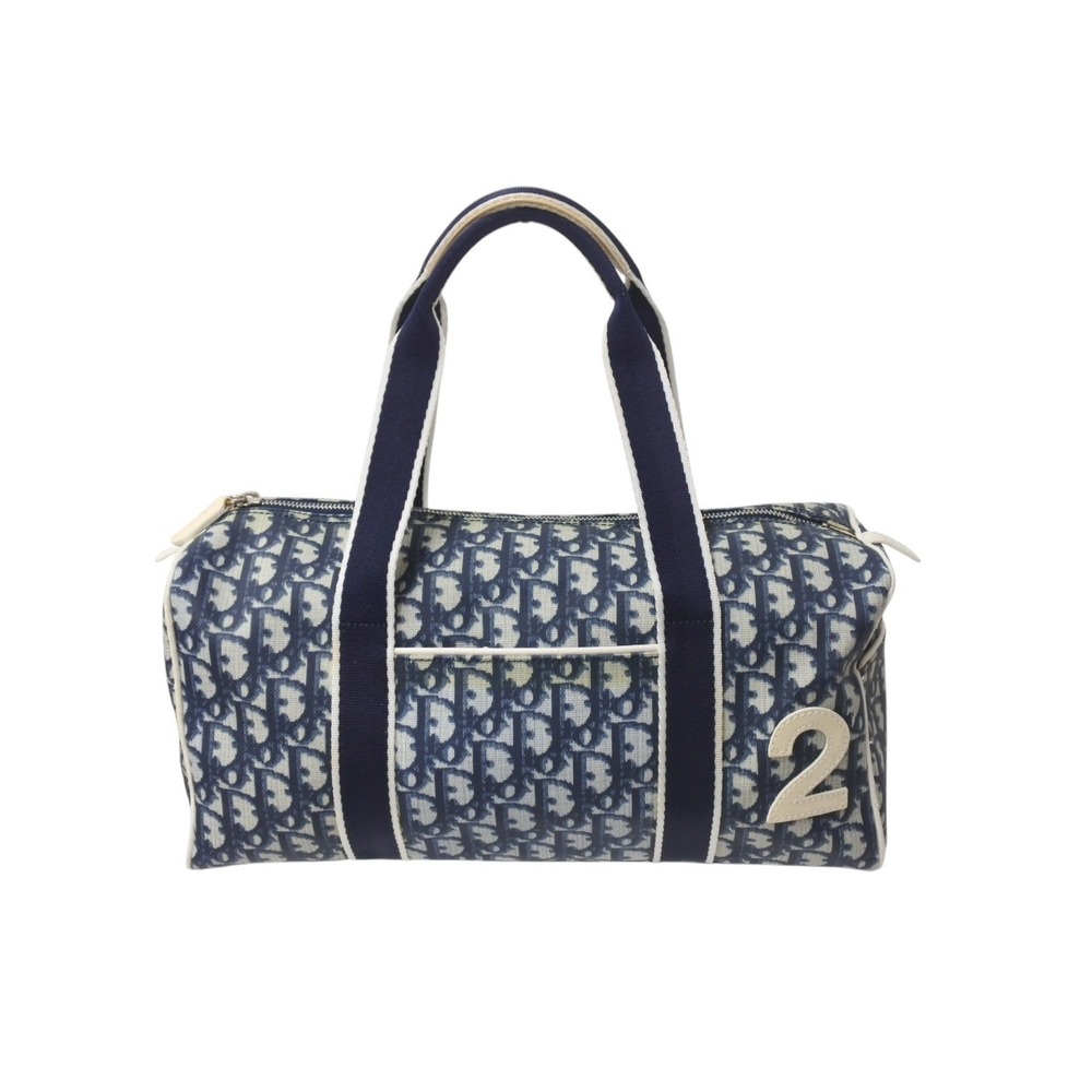 Dior Bag Navy Christian Trotter Blue Boston - Picture 2 of 10